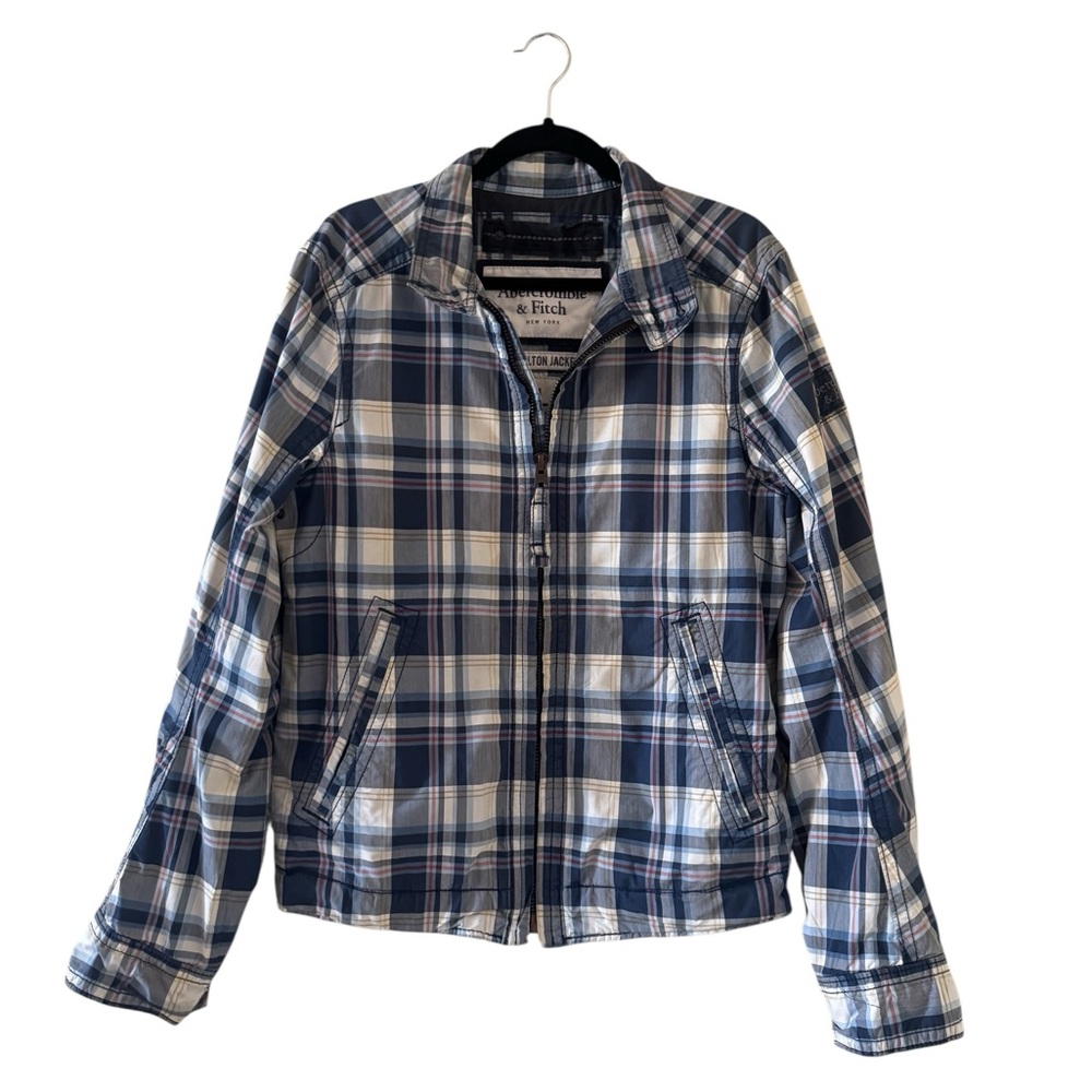 Abercrombie & Fitch Hamilton Navy Plaid Hamilton Jacket Size L